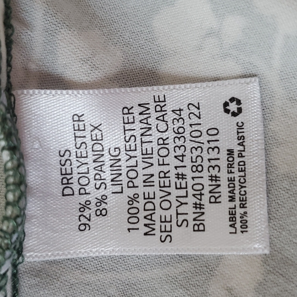 New Green Scallop Knit Dress Sleeveless Fortune + Ivy Women's Size XXL - Picture 6 of 6